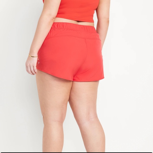 NWT OLD NAVY Mid-Rise StretchTech Run Shorts -- 3-inch inseam : Cherry Tomato - Picture 5 of 7